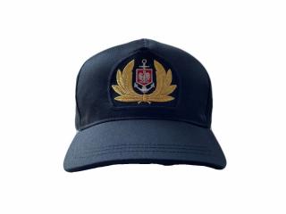 CZAPKA Oficerska Marynarka Handlowa,, czapka żeglarska, bejsbolówka, baseball cap CZARNA