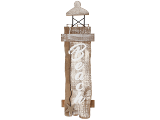 Drewniana latarnia morska jako miara wzrostu dla dzieci 78 cm