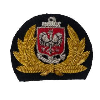 Emblemat Marynarka Handlowa ręcznie haftowany bajorkiem