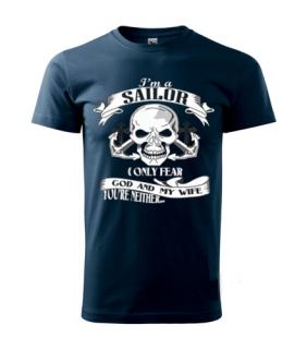 Koszulka, T-shirt, granatowa, navy blue, S, Sailor fear God and wife