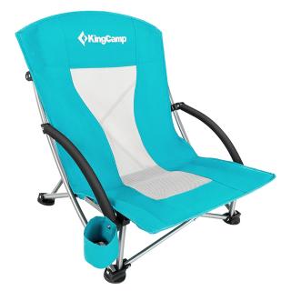 Krzesło Turystyczne Kempingowe Wędkarskie Składane KingCamp Cyan Niskie
