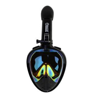 Maska do Nurkowania Snorkelingu MASTER Pełnotwarzowa L-XL Black Mirror