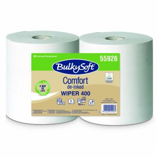 Czyściwo papierowe w rolce Bulkysoft Comfort De-Inked 2 warstwy celuloza + celuloza z recyklingu biały