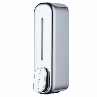 Dozownik do mydła w płynie Bisk G4 350 ml, srebrne tworzywo ABS
