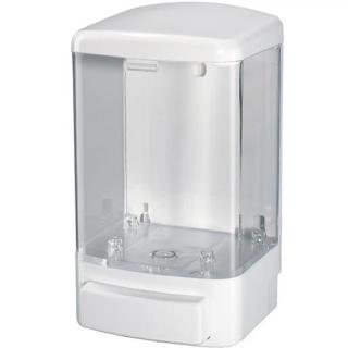 Dozownik do mydła w płynie Bisk MASTERLINE 500 ml, białe tworzywo ABS