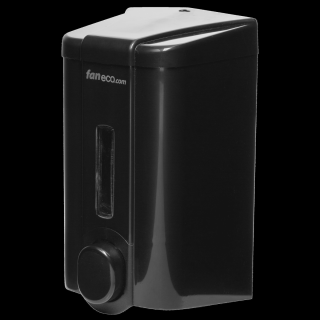 Dozownik do mydła w płynie Faneco DARK 1000 ml, czarne tworzywo ABS