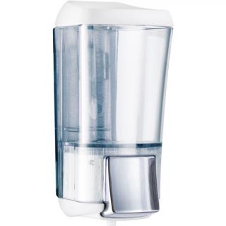 Dozownik do mydła w płynie Mar Plast 170 ml, białe tworzywo ABS