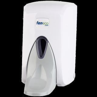 Dozownik łokciowy do mydła w płynie Faneco POP 500 ml, białe tworzywo ABS