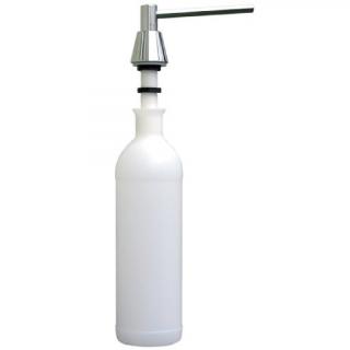 Dozownik podblatowy do mydła w płynie Merida STOŻEK 1000 ml, chromowany mosiądz