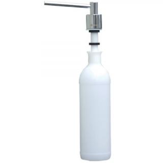 Dozownik podblatowy do mydła w płynie Merida WALEC 1000 ml, chromowany mosiądz