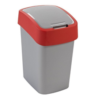 Kosz do segregacji 10 litrów Curver FLIP BIN, czerwony plastik
