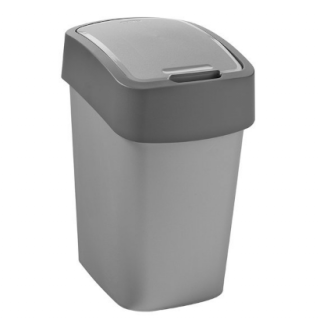 Kosz do segregacji 10 litrów Curver FLIP BIN, szary plastik