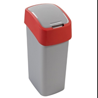 Kosz do segregacji 25 litrów Curver FLIP BIN, czerwony plastik