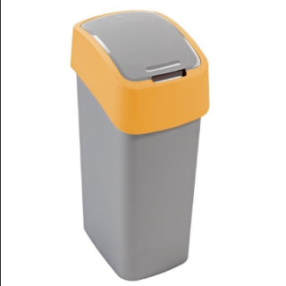 Kosz do segregacji 25 litrów Curver FLIP BIN, pomarańczowy plastik