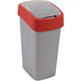 Kosz do segregacji 50 litrów Curver FLIP BIN, czerwony plastik