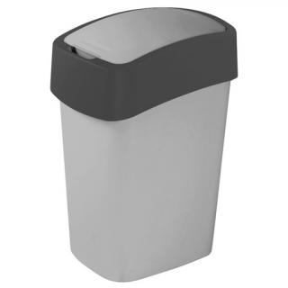 Kosz do segregacji 50 litrów Curver FLIP BIN, szary plastik