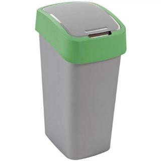 Kosz do segregacji 50 litrów Curver FLIP BIN, zielony plastik