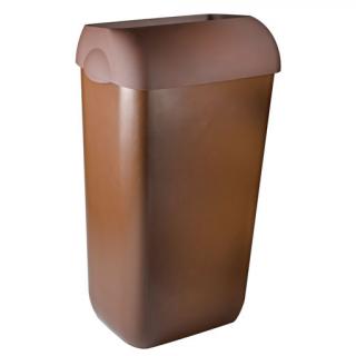 Kosz na śmieci 23 litry Mar Plast, brązowy plastik