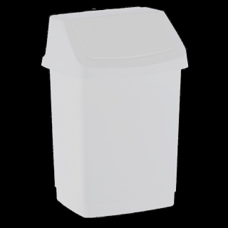 Kosz na śmieci 9 litrów Curver CLICK-IT, biały plastik