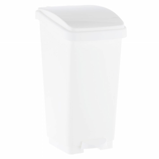 Kosz na śmieci z pedałem 50 litrów Merida, biały plastik