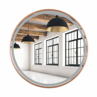 Lustro łazienkowe ścienne Faneco Scandi LED miedziane 600 × 600 mm