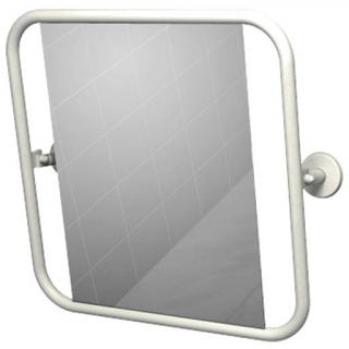 Lustro uchylne dla niepełnosprawnych Faneco ⌀ 25 mm, 60 × 60 cm, stal kolor biały