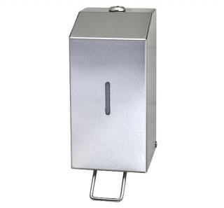 Metalowy dozownik mydła w płynie i płynu dezynfekcyjnego Sanitario 850 ml, stal nierdzewna matowa