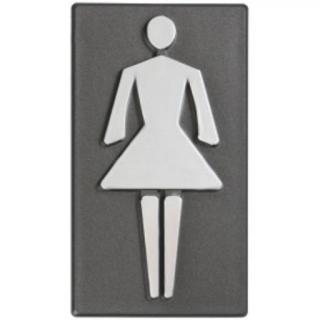 Oznaczenie toalety damskiej metalizowane