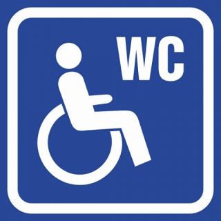 Oznaczenie toalety dla niepełnosprawnych 15 x 15 cm