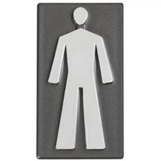 Oznaczenie toalety męskiej metalizowane
