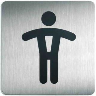 Oznaczenie toalety męskiej metalowe kwadratowe