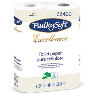 Papier toaletowy Bulkysoft Excellence 6 rolek 4 warstwy 20 m biały celuloza