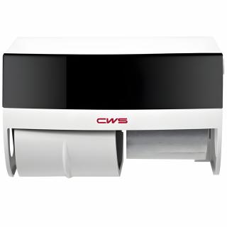 Pojemnik na papier toaletowy 2 rolki CWS Hygiene, czarne tworzywo ABS