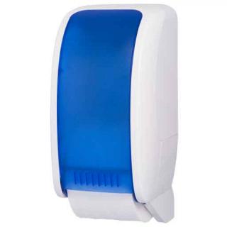 Pojemnik na papier toaletowy 2 rolki JM-Metzger COSMOS Automatic, niebiesko-białe tworzywo ABS