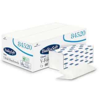 Ręcznik papierowy w składce V Bulkysoft Classic 2 warstwy 3000 szt. biały celuloza