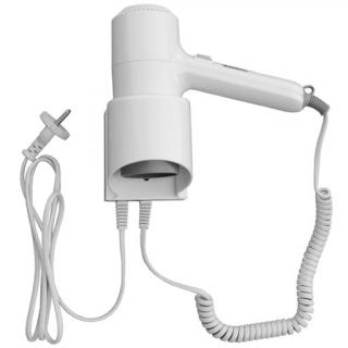 Suszarka do włosów hotelowa Merida 650 – 1300 W, białe tworzywo ABS