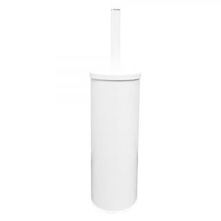 Szczotka do WC stojąca Bisk, stal kolor biały