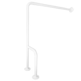 Uchwyt dla niepełnosprawnych mocowany do podłogi i ściany lewy Faneco ⌀ 25 mm, 70 cm, stal kolor biały