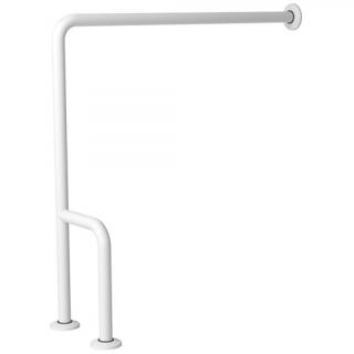 Uchwyt dla niepełnosprawnych mocowany do podłogi i ściany lewy Faneco ⌀ 32 mm, 70 cm, stal kolor biały