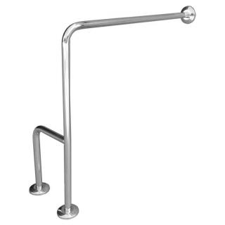 Uchwyt dla niepełnosprawnych mocowany do podłogi i ściany prawy Faneco ⌀ 32 mm, 80 cm, stal nierdzewna polerowana