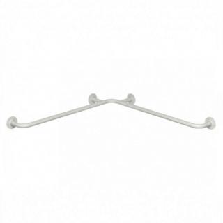 Uchwyt dla niepełnosprawnych pod prysznic kątowy Faneco ⌀ 32 mm, 70 × 70 cm, stal kolor biały