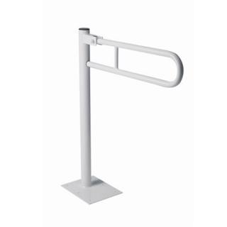 Uchwyt dla niepełnosprawnych podłogowy uchylny ⌀ 25, 60 cm Bisk, stal kolor biały