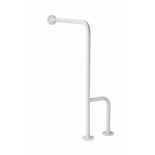 Uchwyt dla niepełnosprawnych ścienno-podłogowy ⌀ 25, 75 × 60 cm Bisk, stal kolor biały