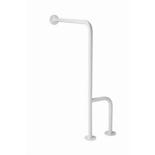 Uchwyt dla niepełnosprawnych ścienno-podłogowy ⌀ 25, 75 × 80 cm Bisk, stal kolor biały