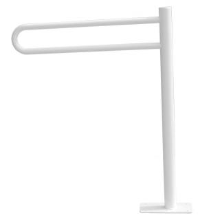 Uchwyt dla niepełnosprawnych stały mocowany do podłogi Faneco ⌀ 25 mm, 60 × 80 cm, stal kolor biały