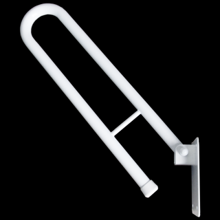 Uchwyt dla niepełnosprawnych uchylny Faneco ⌀ 25 mm, 80 cm, stal kolor biały