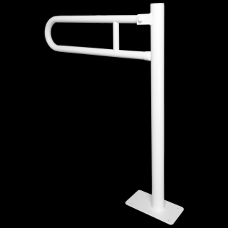 Uchwyt dla niepełnosprawnych uchylny wolnostojący Faneco ⌀ 32 mm, 60 × 80 cm, stal kolor biały