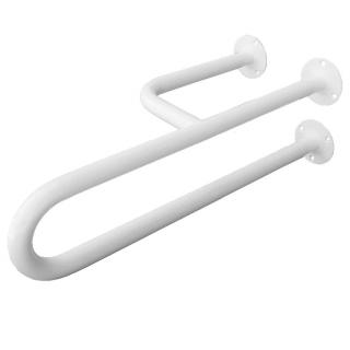 Uchwyt dla niepełnosprawnych umywalkowy 3-podporowy lewy Faneco ⌀ 25 mm, 40 cm, stal kolor biały