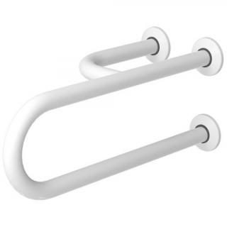 Uchwyt dla niepełnosprawnych umywalkowy 3-podporowy lewy Faneco ⌀ 32 mm, 60 cm, stal kolor biały