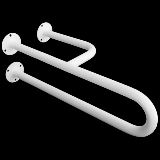 Uchwyt dla niepełnosprawnych umywalkowy 3-podporowy prawy Faneco ⌀ 25 mm, 80 cm, stal kolor biały